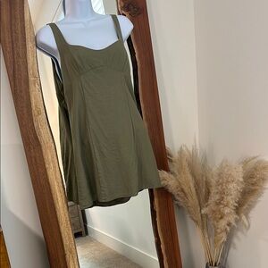Kendall & Kylie Olive Green Mini Dress
